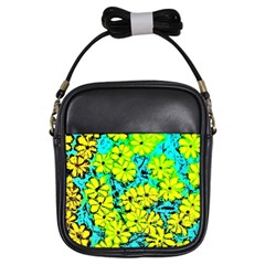 Chrysanthemums Girls Sling Bag by Hostory