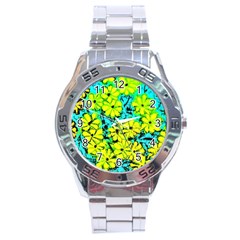 Chrysanthemums Stainless Steel Analogue Watch