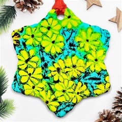 Chrysanthemums Snowflake Ornament (two Sides) by Hostory