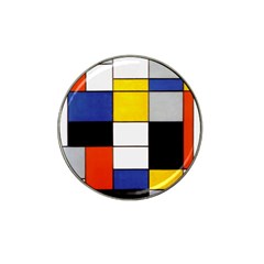 Composition A By Piet Mondrian Hat Clip Ball Marker (4 pack)