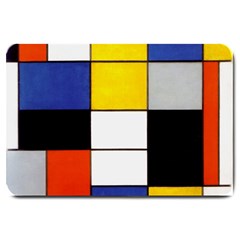 Composition A By Piet Mondrian Large Doormat  by impacteesstreetweareight