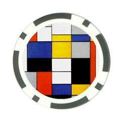 Composition A By Piet Mondrian Poker Chip Card Guard