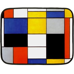 Composition A By Piet Mondrian Double Sided Fleece Blanket (mini)  by impacteesstreetweareight