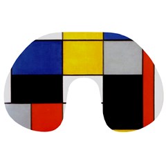 Composition A By Piet Mondrian Travel Neck Pillow