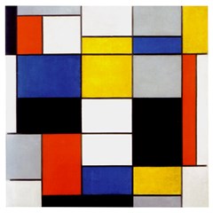 Composition A By Piet Mondrian Wooden Puzzle Square by impacteesstreetweareight