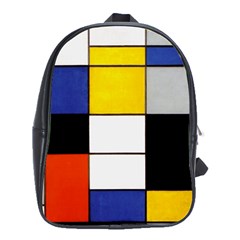 Composition A By Piet Mondrian School Bag (xl)