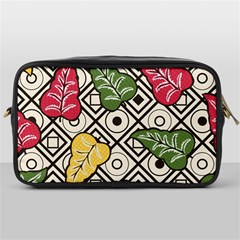 Leaves Foliage Batik Seamless Toiletries Bag (one Side) by Amaryn4rt