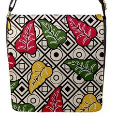 Leaves Foliage Batik Seamless Flap Closure Messenger Bag (s) by Amaryn4rt