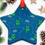 Funny Aliens With Spaceships Ornament (Star) Front