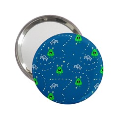 Funny Aliens With Spaceships 2 25  Handbag Mirrors by SychEva