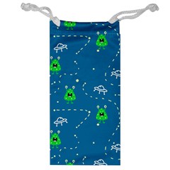 Funny Aliens With Spaceships Jewelry Bag by SychEva