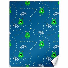 Funny Aliens With Spaceships Canvas 36  X 48  by SychEva