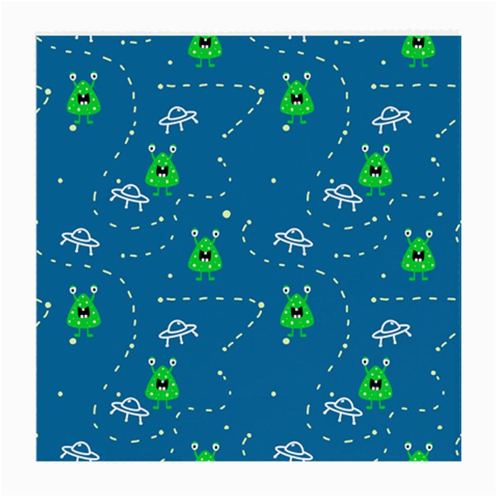 Funny Aliens With Spaceships Medium Glasses Cloth