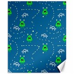 Funny Aliens With Spaceships Canvas 11  x 14  10.95 x13.48  Canvas - 1