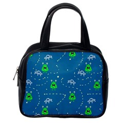 Funny Aliens With Spaceships Classic Handbag (one Side) by SychEva