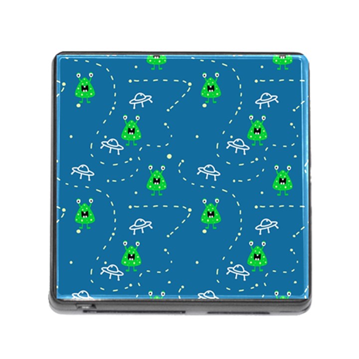 Funny Aliens With Spaceships Memory Card Reader (Square 5 Slot)