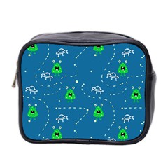 Funny Aliens With Spaceships Mini Toiletries Bag (two Sides) by SychEva