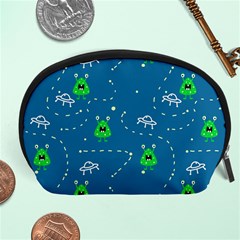 Funny Aliens With Spaceships Accessory Pouch (large) by SychEva