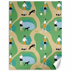 Girls With Dogs For A Walk In The Park Canvas 12  X 16  by SychEva