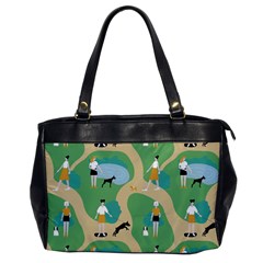 Girls With Dogs For A Walk In The Park Oversize Office Handbag by SychEva