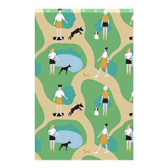 Girls With Dogs For A Walk In The Park Shower Curtain 48  X 72  (small)  by SychEva