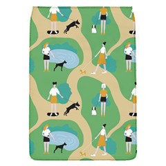 Girls With Dogs For A Walk In The Park Removable Flap Cover (s) by SychEva