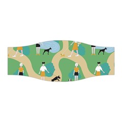 Girls With Dogs For A Walk In The Park Stretchable Headband by SychEva