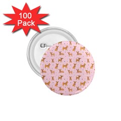 Cute Chihuahua With Sparkles On A Pink Background 1 75  Buttons (100 Pack)  by SychEva