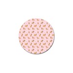 Cute Chihuahua With Sparkles On A Pink Background Golf Ball Marker Front