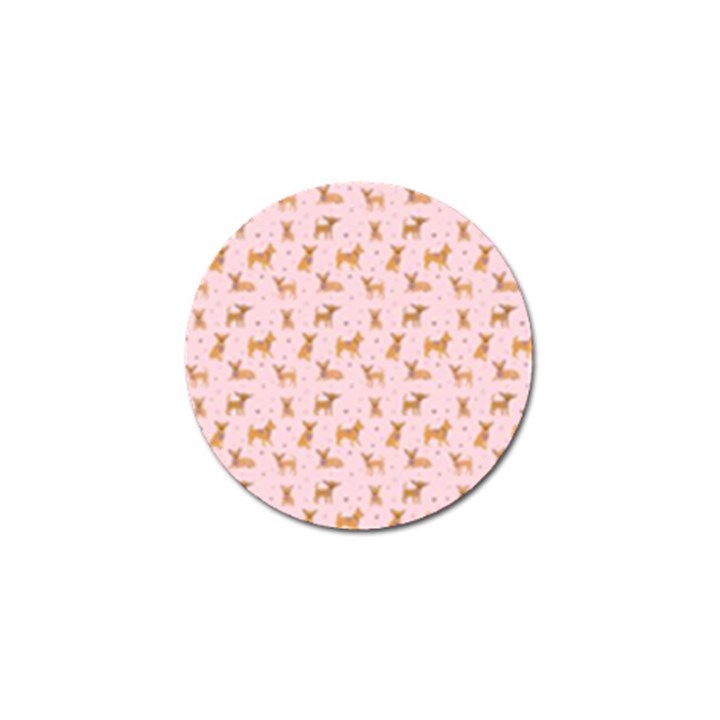 Cute Chihuahua With Sparkles On A Pink Background Golf Ball Marker