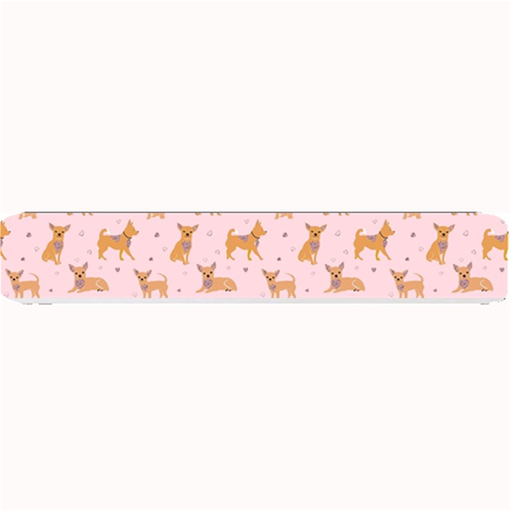 Cute Chihuahua With Sparkles On A Pink Background Small Bar Mats