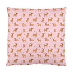 Cute Chihuahua With Sparkles On A Pink Background Standard Cushion Case (one Side) by SychEva