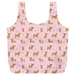 Cute Chihuahua With Sparkles On A Pink Background Full Print Recycle Bag (XXXL) Front