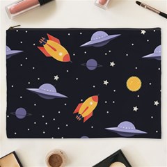 Cosmos Rockets Spaceships Ufos Cosmetic Bag (xxxl) by Amaryn4rt