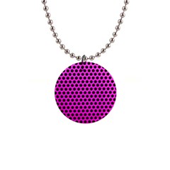 Metallic Mesh Screen 1  Button Necklace by impacteesstreetweareight