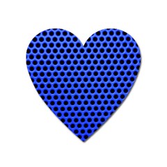 Metallic Mesh Screen-blue Heart Magnet by impacteesstreetweareight