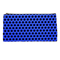 Metallic Mesh Screen-blue Pencil Case by impacteesstreetweareight