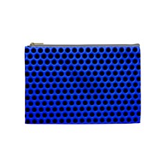 Metallic Mesh Screen-blue Cosmetic Bag (medium) by impacteesstreetweareight