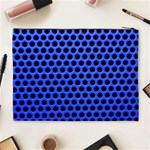 Metallic Mesh Screen-blue Cosmetic Bag (XL) Back