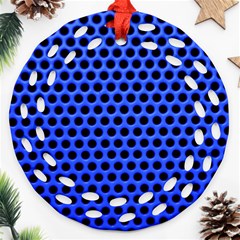 Metallic Mesh Screen-blue Ornament (round Filigree) by impacteesstreetweareight