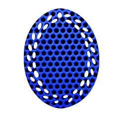 Metallic Mesh Screen-blue Ornament (oval Filigree) by impacteesstreetweareight