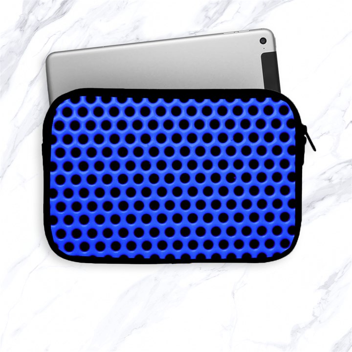 Metallic Mesh Screen-blue Apple iPad Mini Zipper Cases