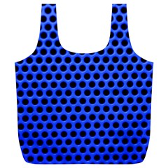 Metallic Mesh Screen-blue Full Print Recycle Bag (xl) by impacteesstreetweareight