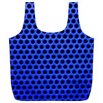 Metallic Mesh Screen-blue Full Print Recycle Bag (XL) Front