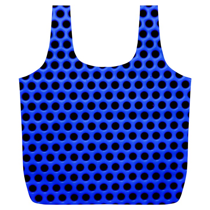 Metallic Mesh Screen-blue Full Print Recycle Bag (XL)