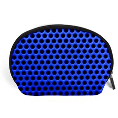 Metallic Mesh Screen-blue Accessory Pouch (large) by impacteesstreetweareight