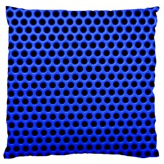 Metallic Mesh Screen-blue Standard Flano Cushion Case (one Side) by impacteesstreetweareight