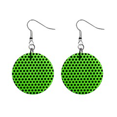 Metallic Mesh Screen-green Mini Button Earrings by impacteesstreetweareight