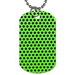 Metallic Mesh Screen-green Dog Tag (two Sides) by impacteesstreetweareight