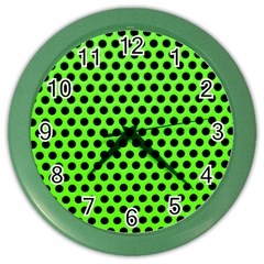 Metallic Mesh Screen-green Color Wall Clock by impacteesstreetweareight